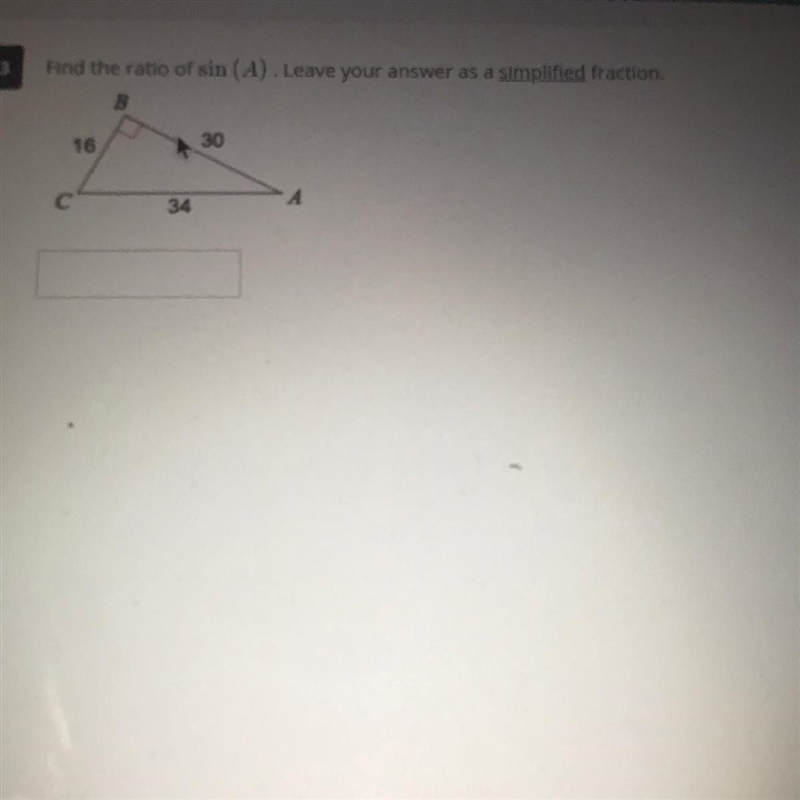 Find the ratio of sin (A) please help-example-1