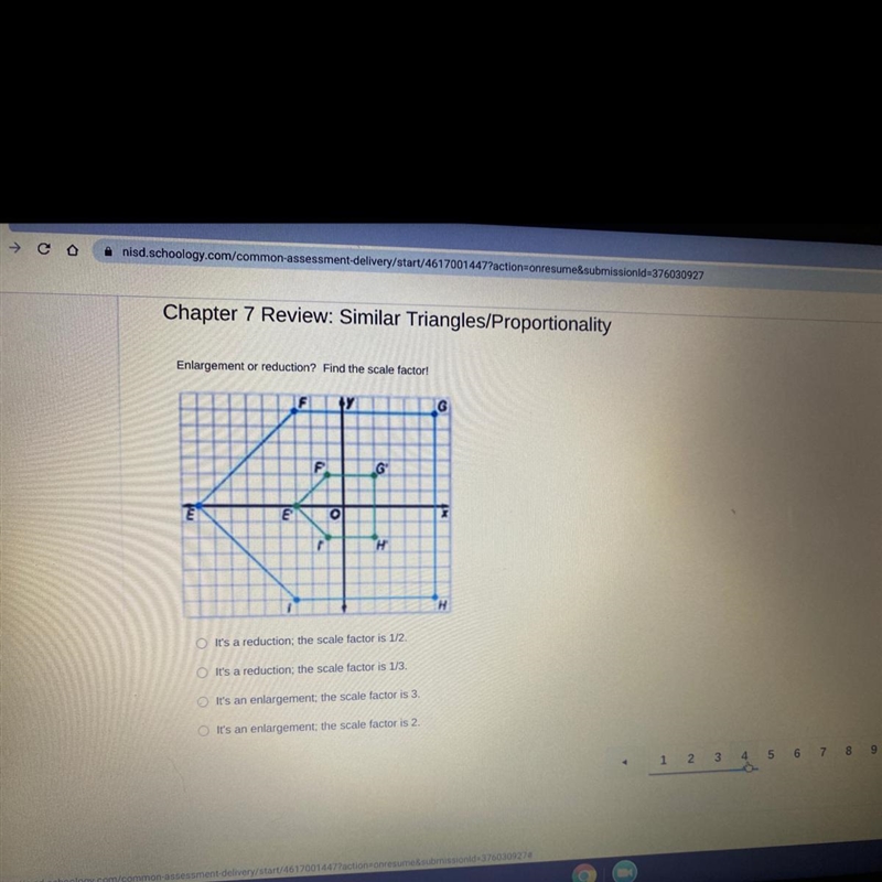 Enlargement or reduction2 Find the scale factor!-example-1