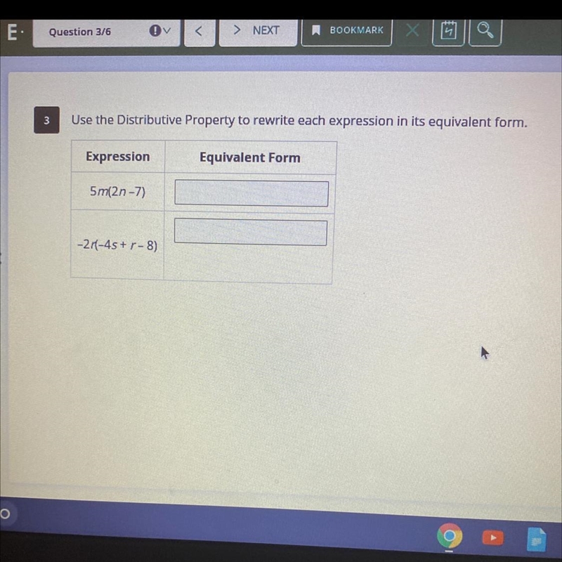 3 Use the Distributive Property to rewrite each expression in its equivalent form-example-1