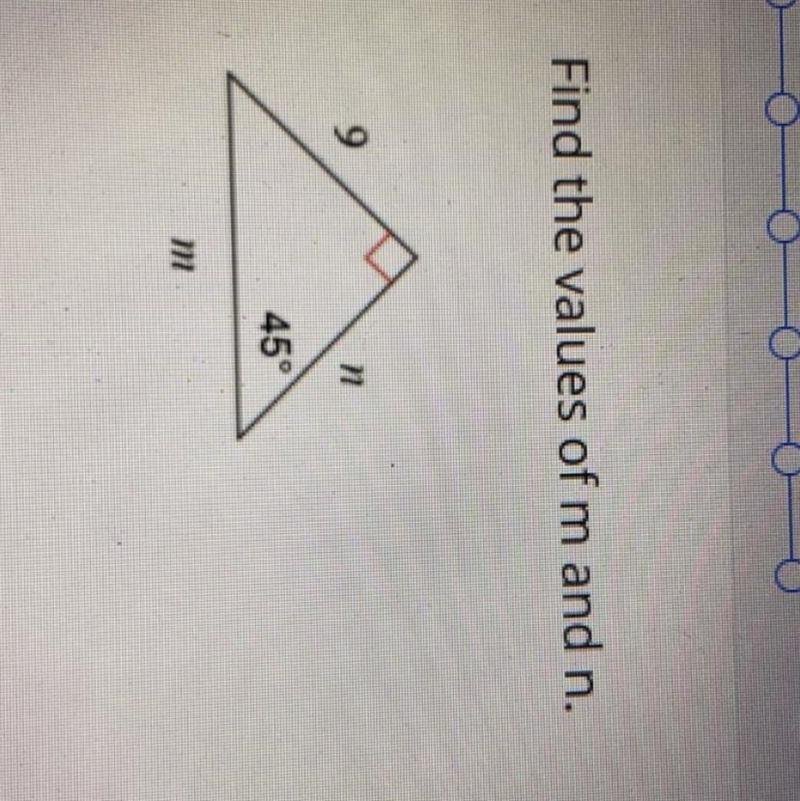 Find the values of m &n .. please help !!-example-1