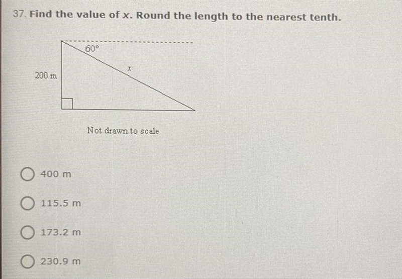 Find the value of x. Round to the nearest tenth.-example-1