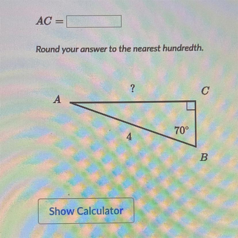 AC = Round your answer to the nearest hundredth. ? ? с A 70° B-example-1