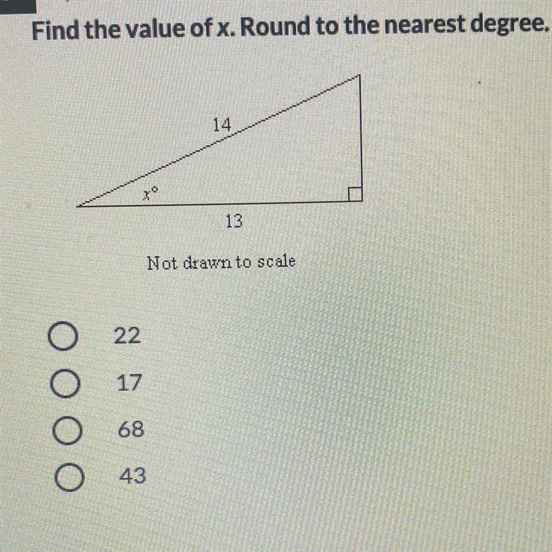 Find the value of x. round the length to the nearest tenth-example-1