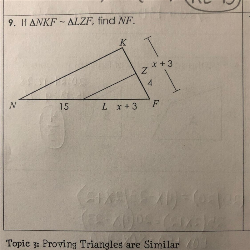 If nkf ~ lzf, find nf, please help me with this it’s due tmr!!!!-example-1