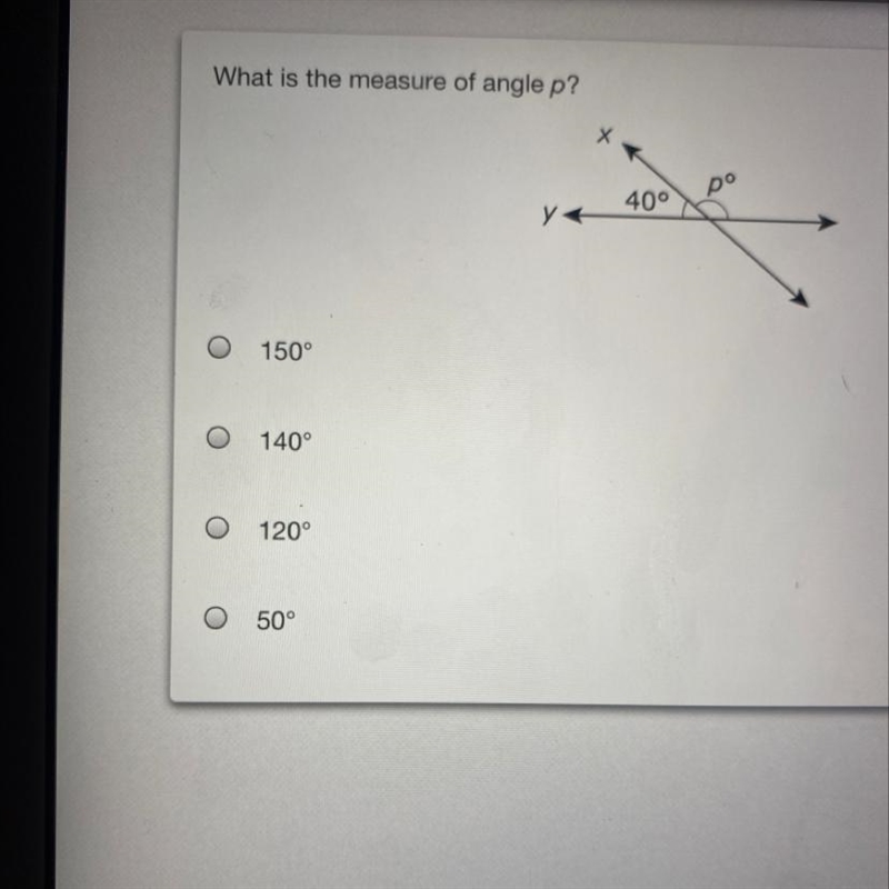 What is the measure of angle p-example-1