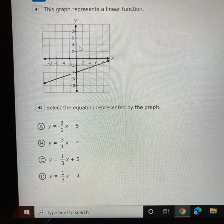 Which equation is represented by the graph?-example-1