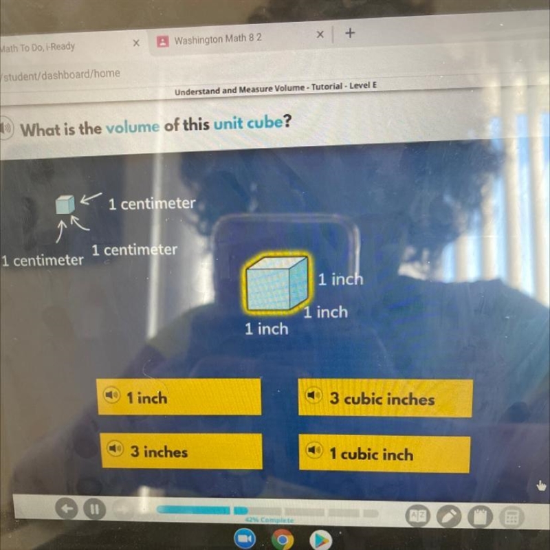 What is the volume of this unit cube?-example-1