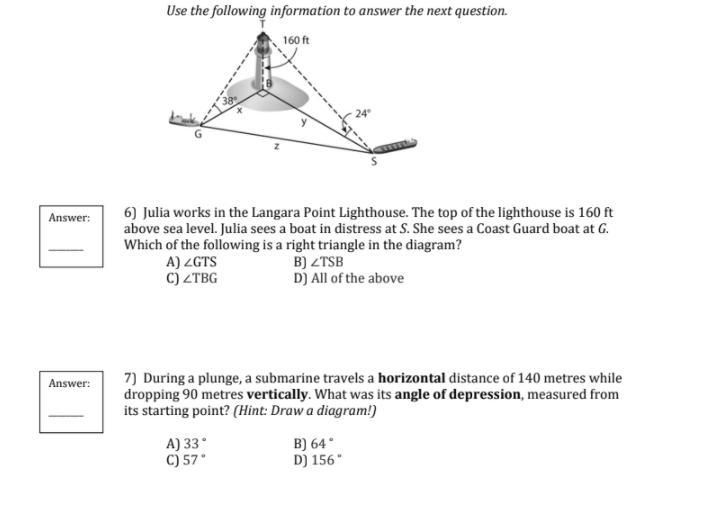 Which of the following is a right triangle in the diagram-example-1