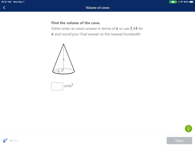 Help volume of a cone!!!!-example-1