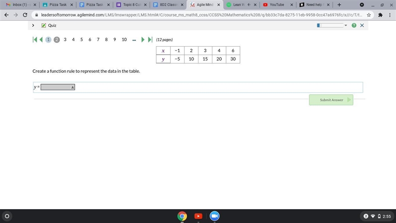 Please help me, y= ? Answer it below.-example-1