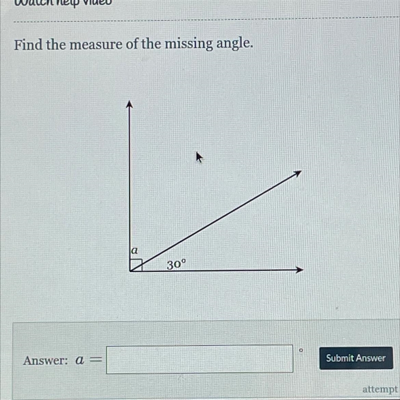 Find the measure of the missing angle-example-1