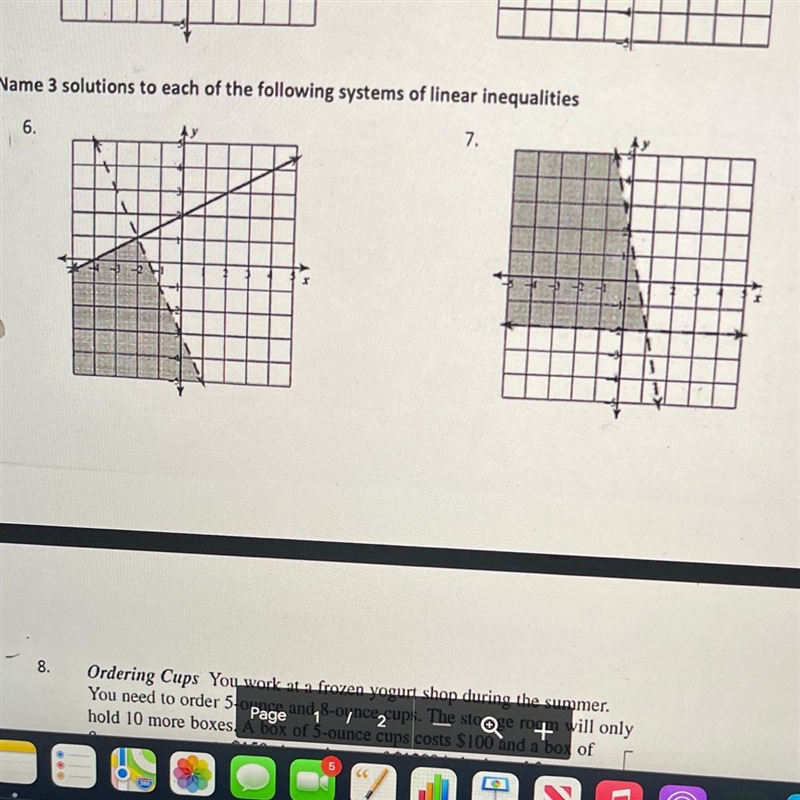 Someone please help i dont know how to solve for 6 and 7 :(-example-1