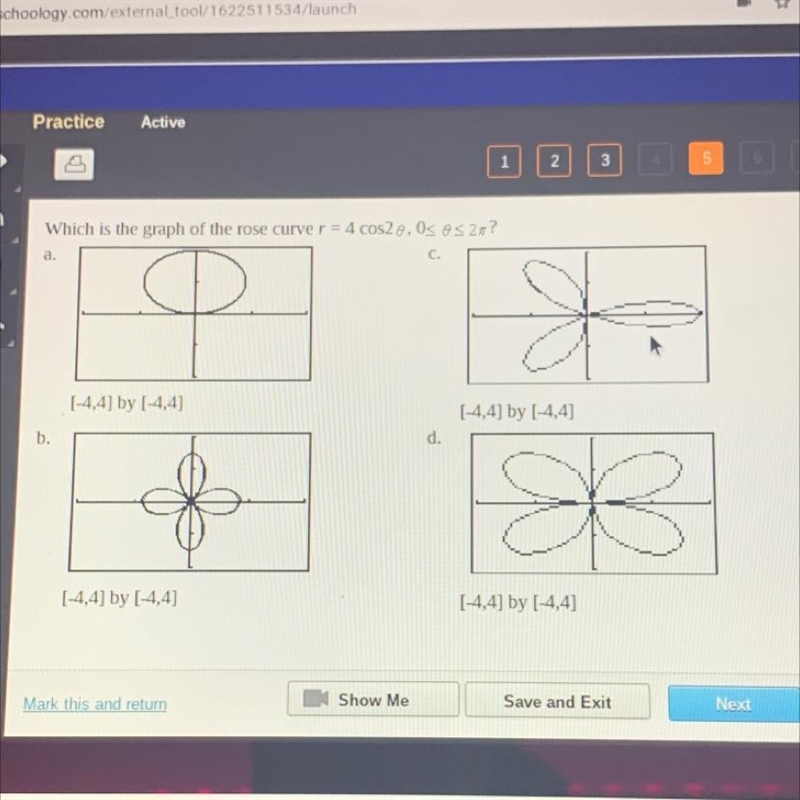 Why is the graph of the rose curve r=4cos2theta-example-1