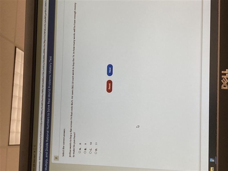 Joshua wants to buy a flat-screen TV that’s costs $625.he save $62.50 each week to-example-1