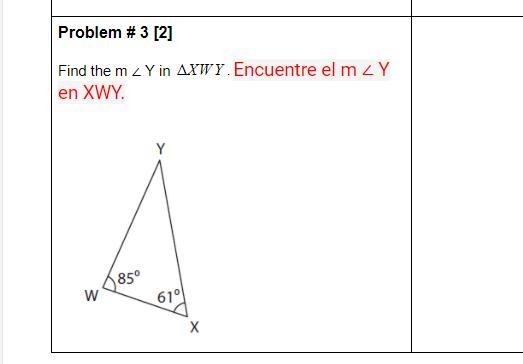 Find the m ∠ Y in XWY. i need this fast guys.-example-1