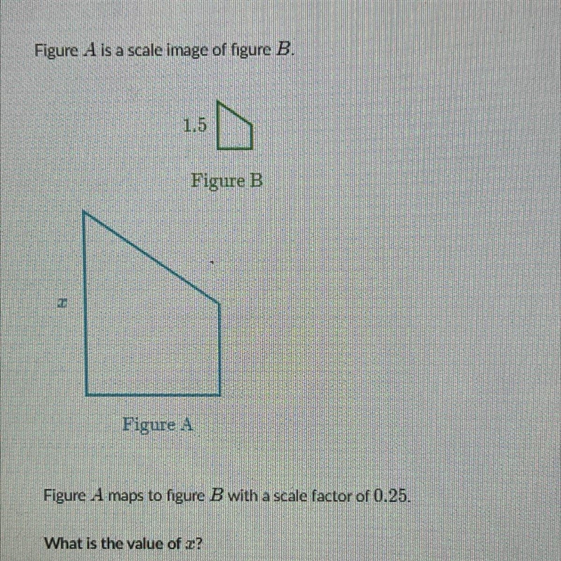 Figure A is a scale image of figure B figure A male to figure B with a scale factor-example-1