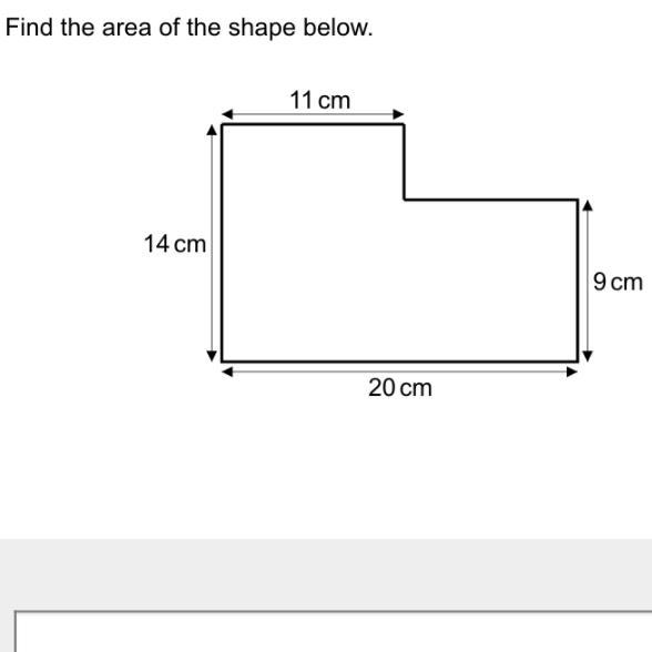 ￼find the area of the shape below-example-1