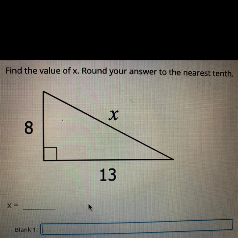 Find the value of x. Round your answer to the nearest tenth.-example-1