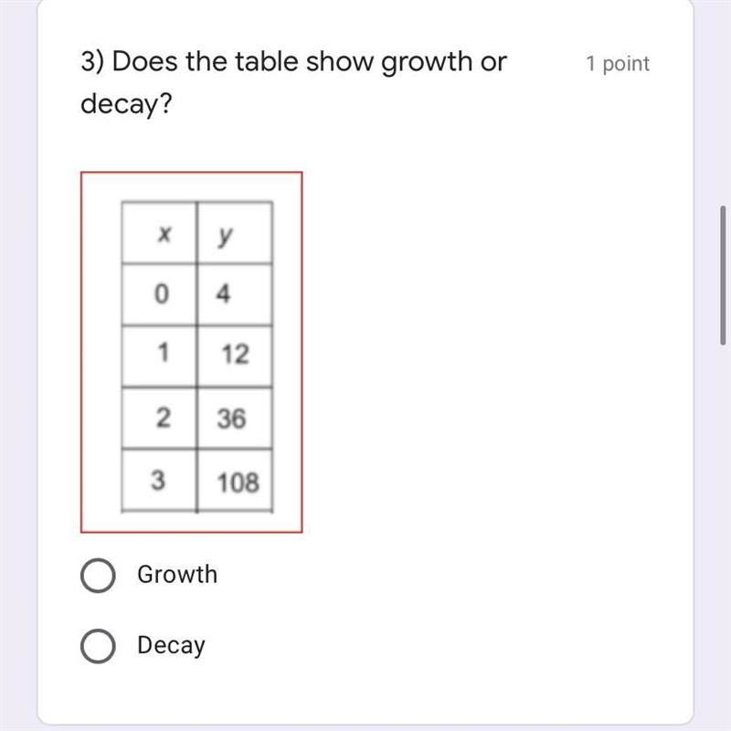 Does the table show growth or decay?-example-1