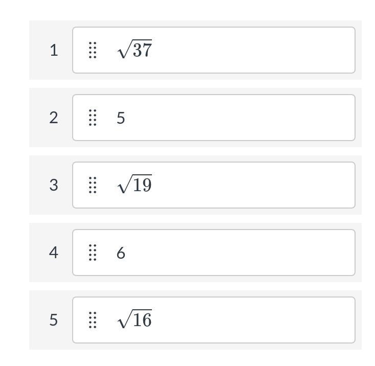 Place the following numbers in order from least to greatest.-example-1