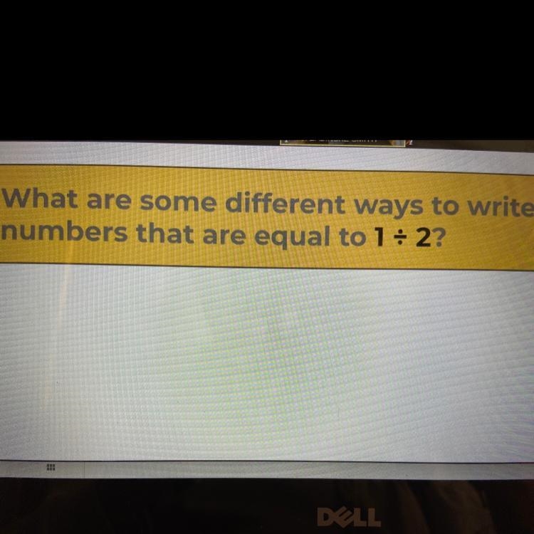 What are some different ways to write numbers that are equal to 1: 2?-example-1