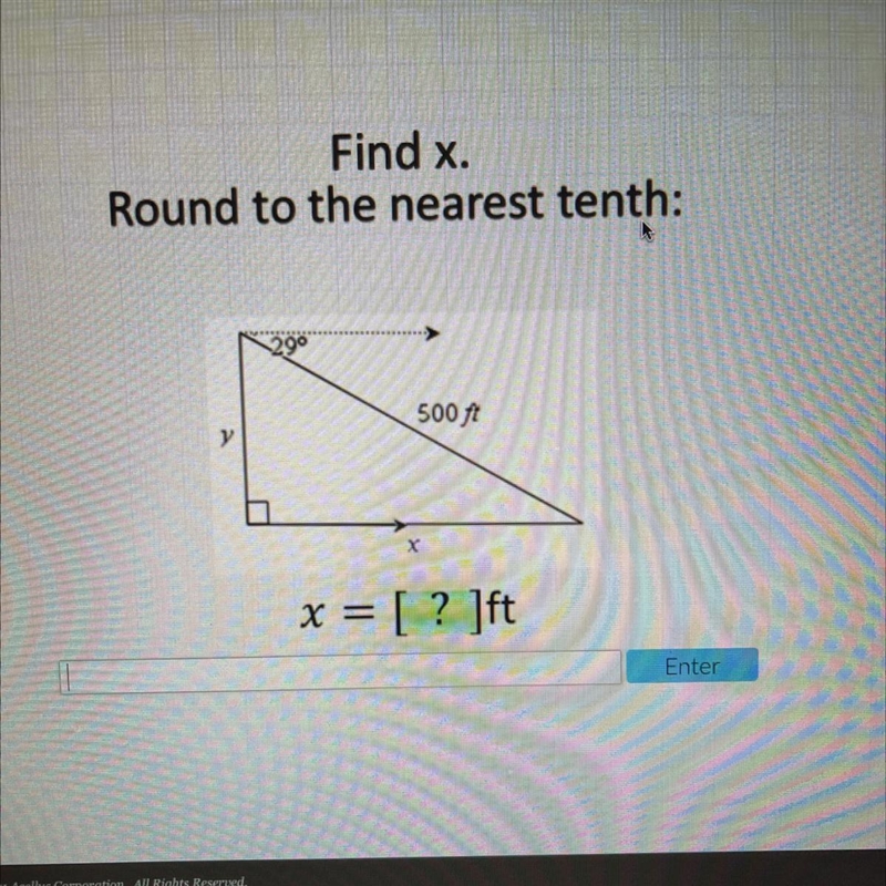 It’s my final exam and i’m so confused. please help Find x. Round to the nearest tenth-example-1