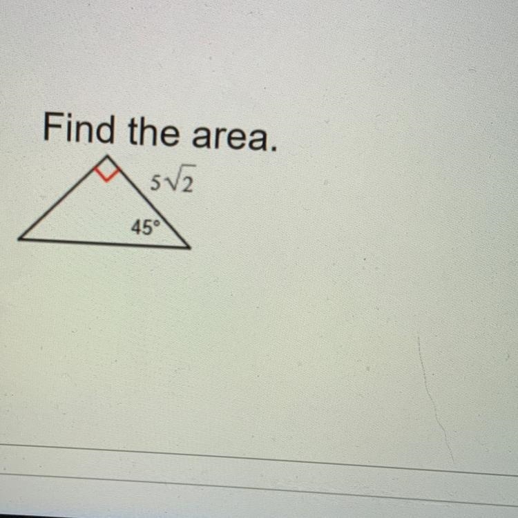 Area of the right triangle?-example-1