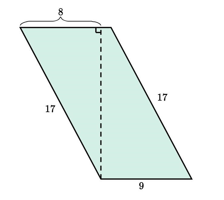 What is the area of the parallelogram shown below?-example-1