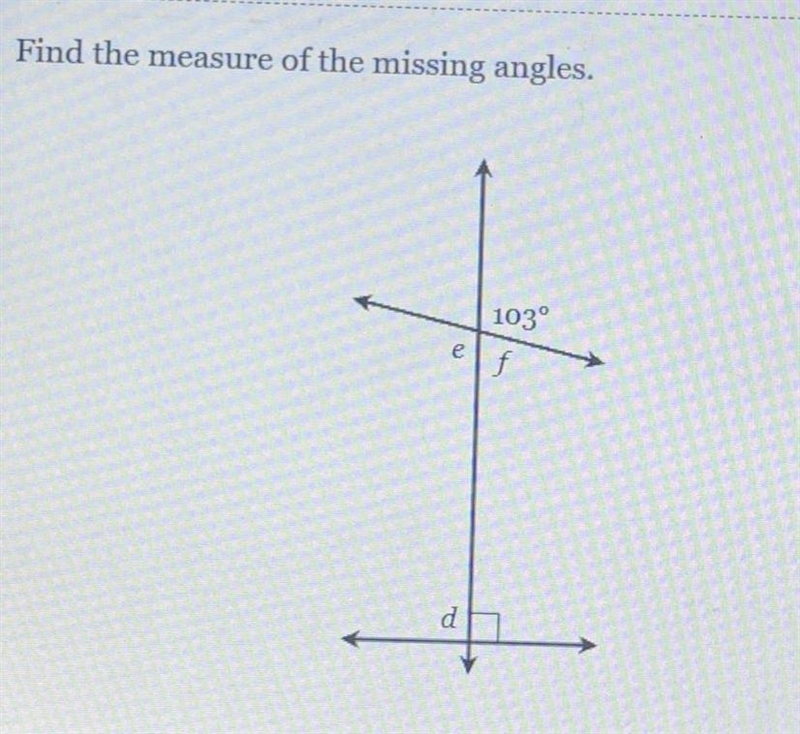 HELP NEEDED ASAP Find the measure of the missing angles.-example-1