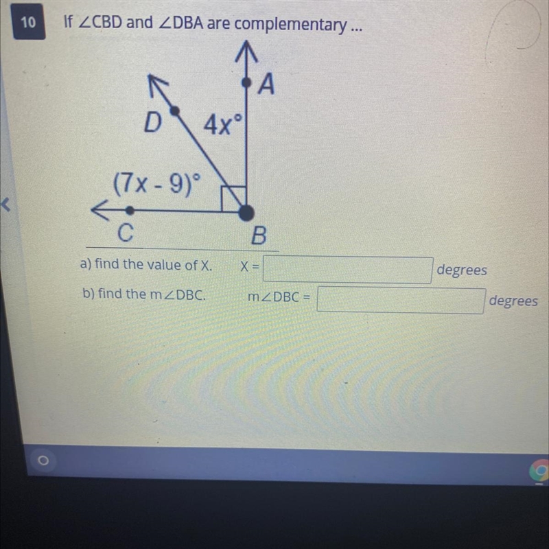 Help me :) I need to find the value of x and find the m-example-1