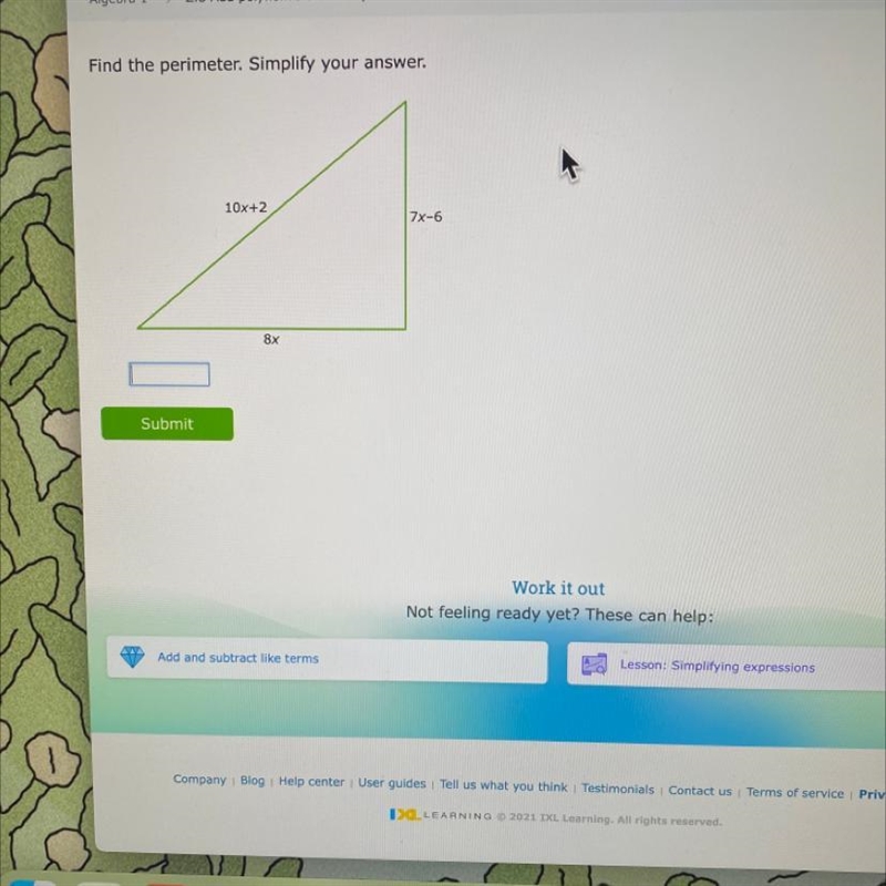 Find the perimeter. Simplify your answer.-example-1