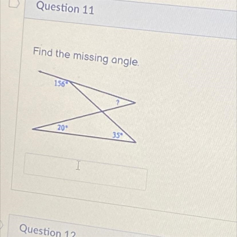 I also need help on this Find the missing angle-example-1