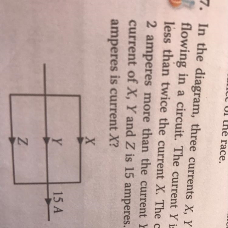 In the diagram, three currents x, y and z are flowing in a circuit. The current y-example-1