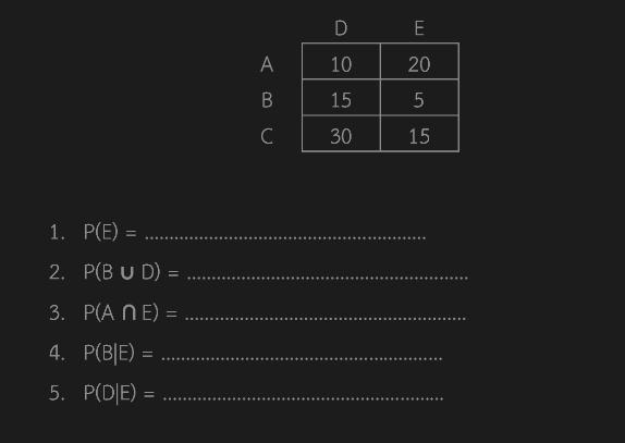 Statistic - Use the values in the contingency table to solve the equation given.-example-1