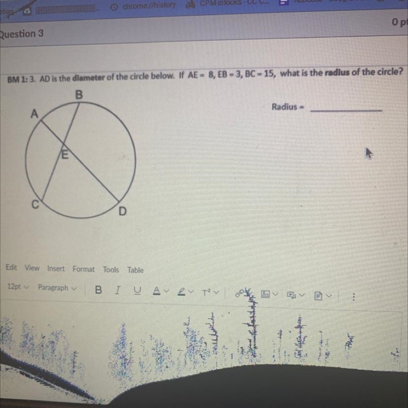 What is the radius of the circle?-example-1