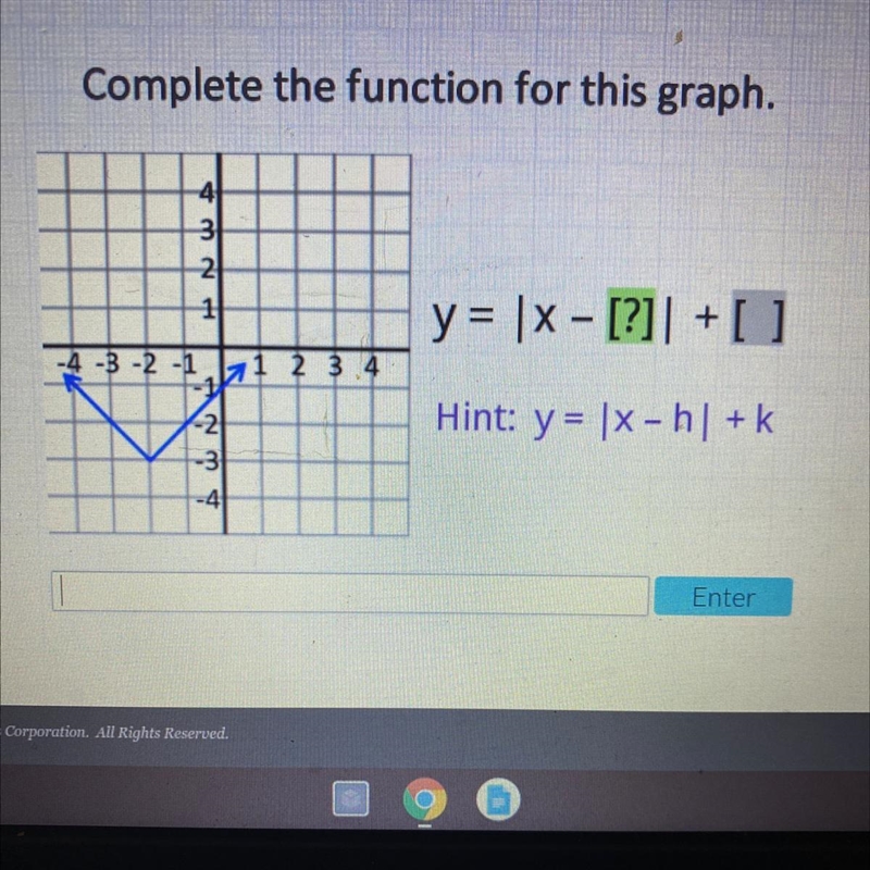 Complete the function for this graph.-example-1