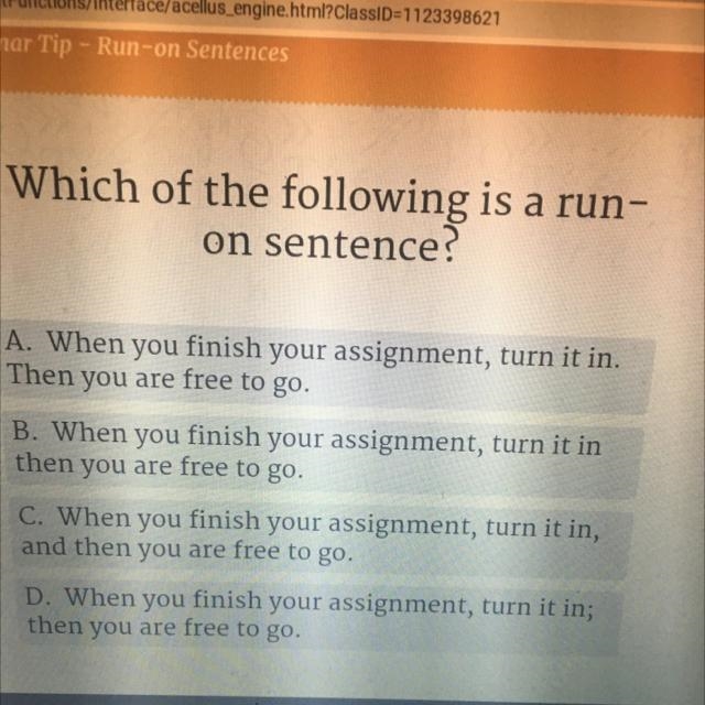 Which of the following is a run on sentence-example-1