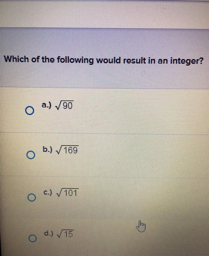 Which one would result in an integer-example-1