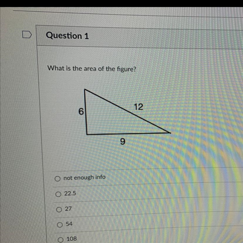 What is the area of the figure? 12 6 9-example-1