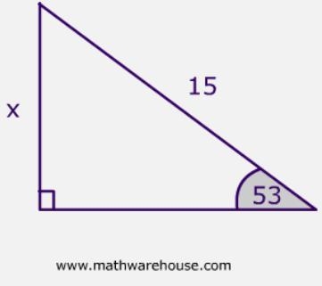 Determine side x. Round to the nearest unit. 20 9 12 5-example-1