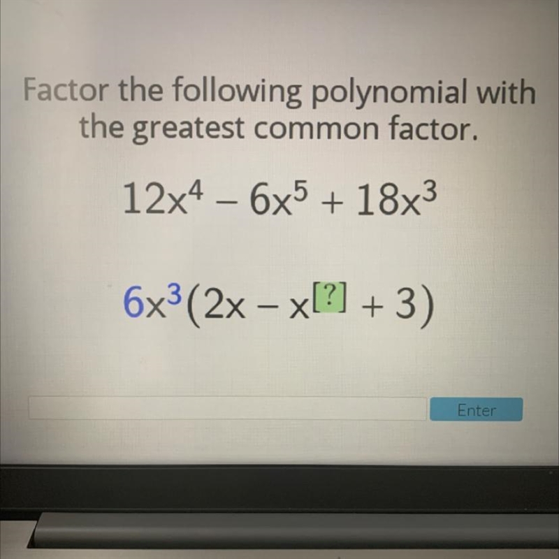 Factor the following polynomial with the greatest common factor-example-1