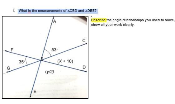 PLEASE HELP FAST What is the measurements of ⦣CBD and ⦣DBE?-example-1