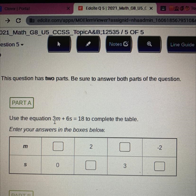 Use the equation 3m + 65 = 18 to complete the table.-example-1