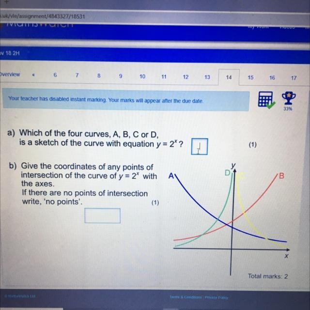 A) Which of the four curves, A, B, C or D, is a sketch of the curve with equation-example-1