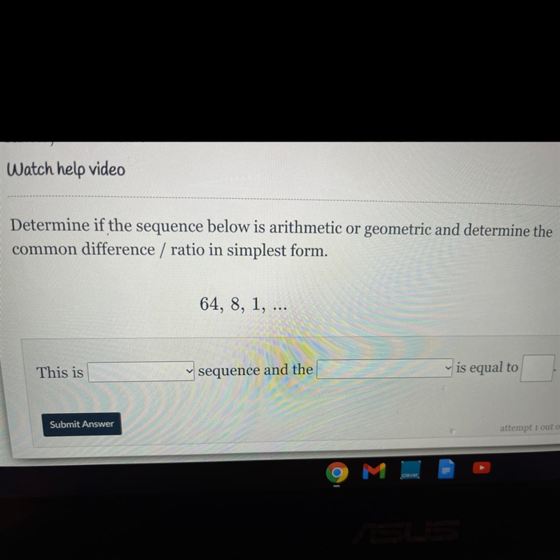 *EXTRA POINTS* Answer the boxes :) First Dropbox option is “A geometric or an arithmetic-example-1