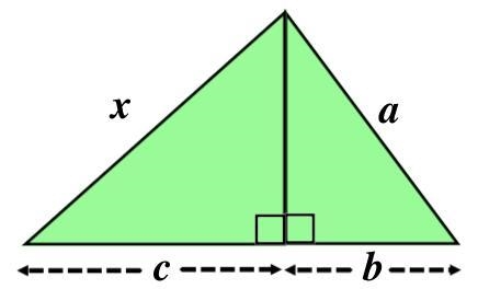 a = 12.9 cm, = 9.4 cm and c = 6.9 cm for the triangle shown below.Work out the value-example-1