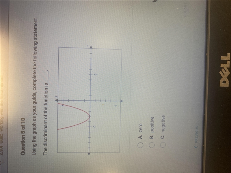 Using the graph as your guide complete the following statement-example-1