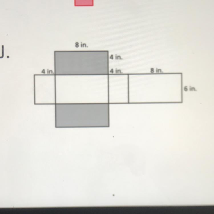 Surface area of figure J 8in 8in 4in 4in 4in 6in-example-1