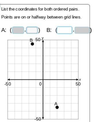 List the coordinates gor both ordered pairs.-example-1