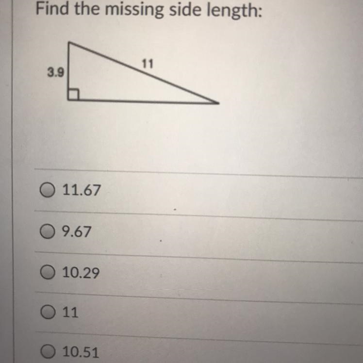 Find the missing side length-example-1